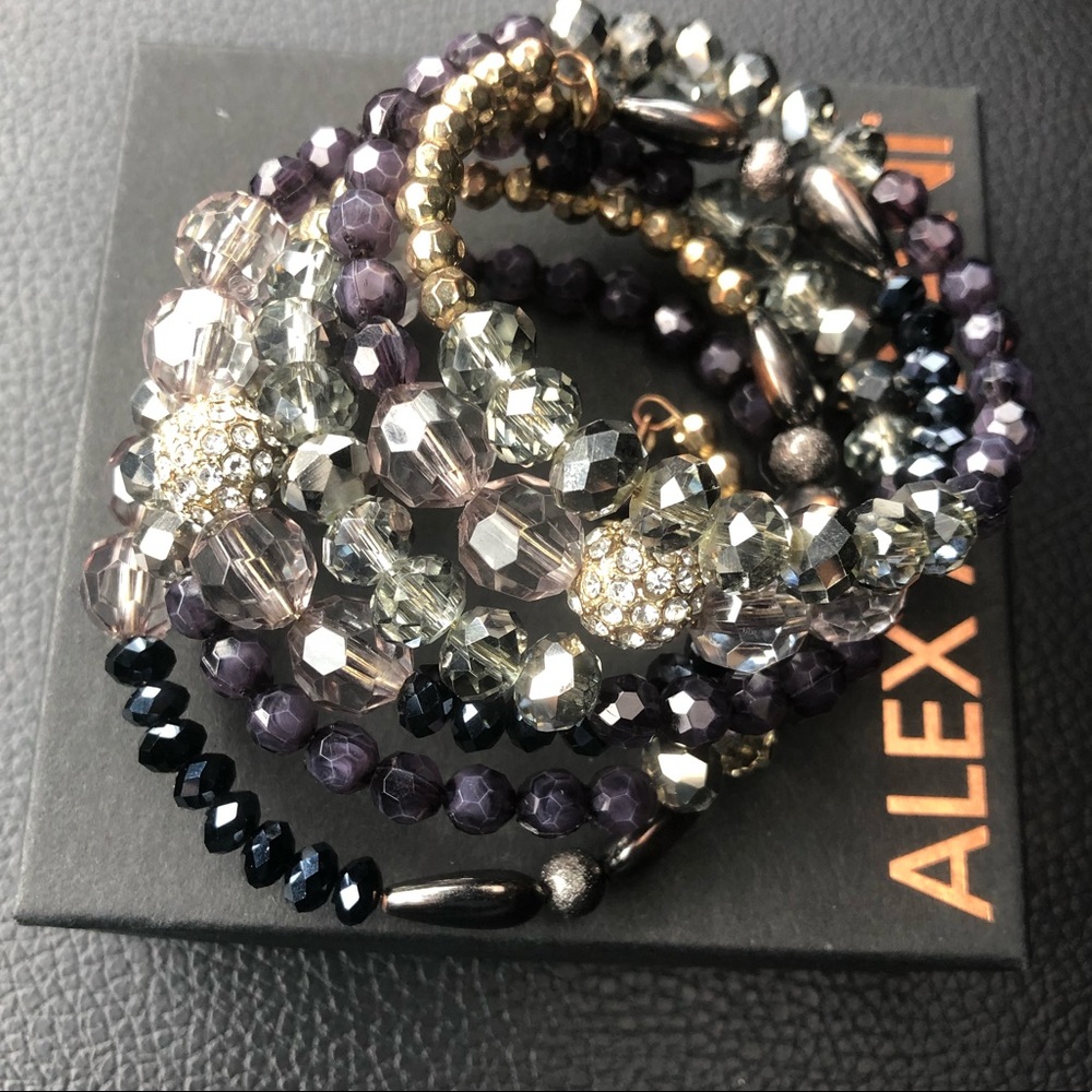 Smokey Crystal wire wrap bracelet